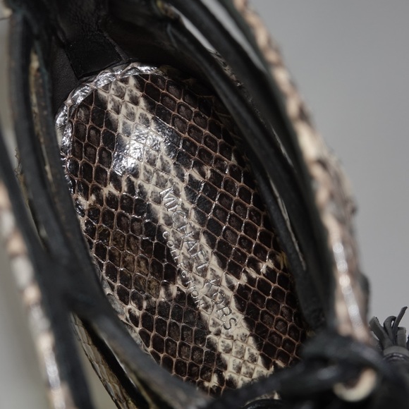 Michael Kors Snakeskin Lace-up High Heels 37.5 - Picture 5 of 7